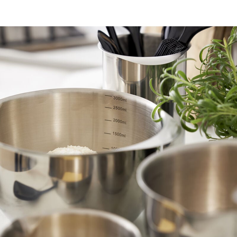 Rosti Skåle 3 dele 1,5, 2 og 3 L i stål, Margrethe